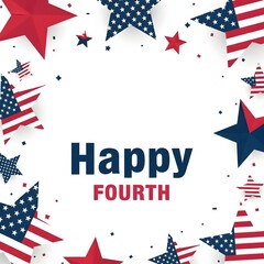 Fototapeta premium Festive fourth of july background