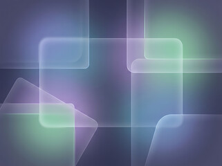 Obraz premium Glassmorphism abstract background with frosted glass panels, soft blur layers, translucent shapes, minimal futuristic design, modern UI aesthetic for sleek digital wallpapers and creative visual proje