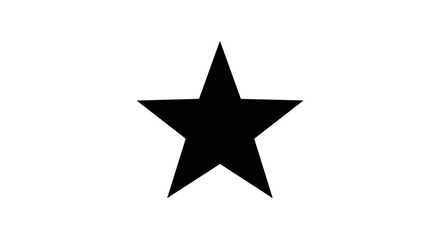 Fototapeta premium Black star shape symbol icon.