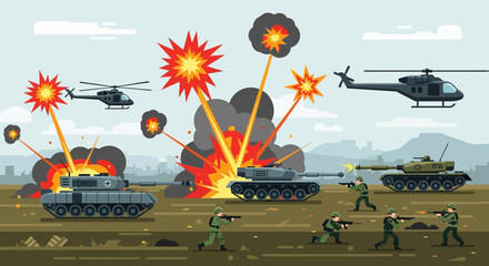 Drone Surveillance Operation in Desert Landscape © hermas