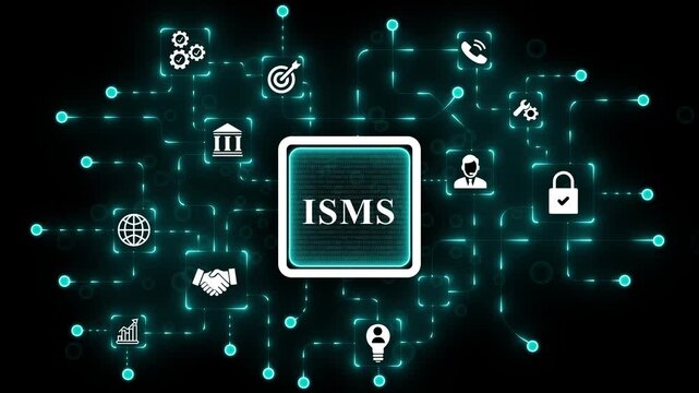 Isms generate-businessman working with virtual reality at office. Isms, Headlines Fast Scree communication network concept. Multinational people community, 4k animated motion video. animation