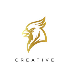 Obraz premium Eagle Head Logo Vector Design, Powerful Bird Symbol Icon Illustration for Business Branding, Tattoo Art, Nature Emblem and Modern Company Identity Element