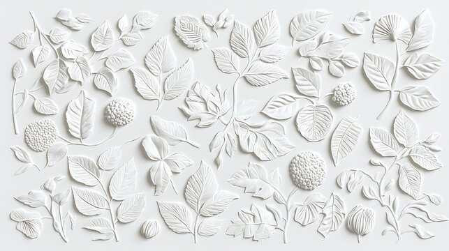 Black and white floral with daisies and leaves floral daisy