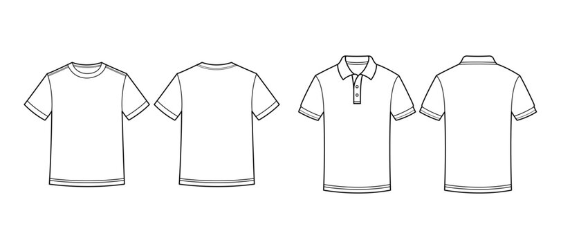 vector illustration of t shirt size chart 