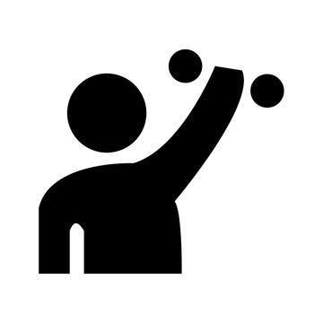 Person throws balls in air with one hand outside