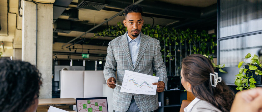 Senior executive delivers compelling pitch with team support