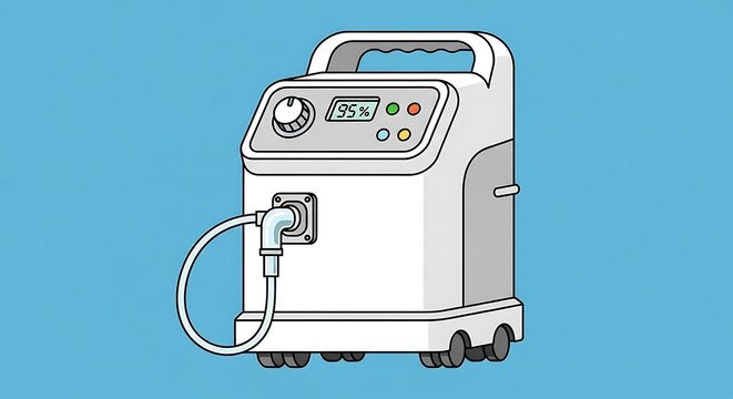 Medical oxygen therapy device machine.