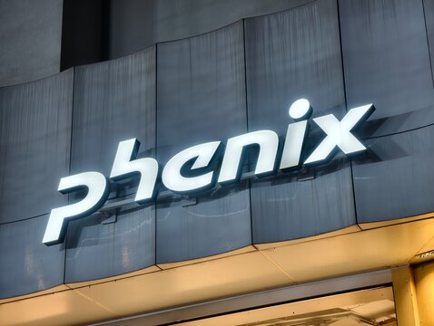 Shanghai,China-Oct.18th 2025: Phenix brand logo store sign. Clothing brand