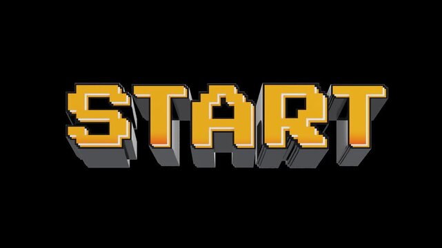 3D Arcade game start | Alpha Channel