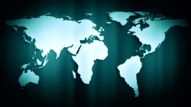 world map on blue background