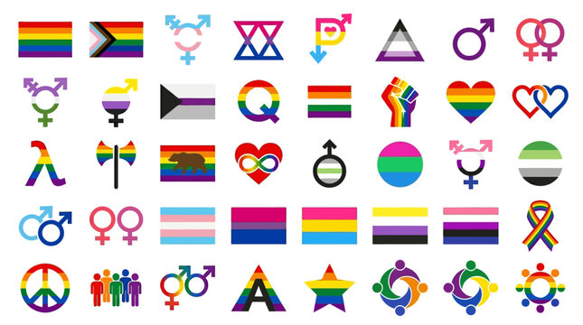 LGBTQ Pride Symbols Collection.