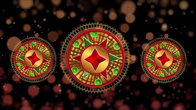 Assamese Bihu Jaapi Animated Loop HD , Bihu Festival Background with Jaapi Animation Loop , Assamese Cultural HD Video