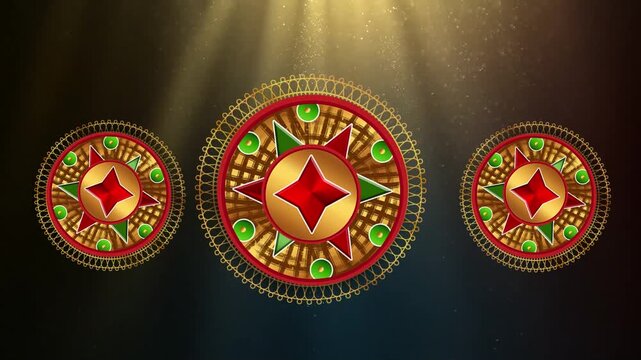 Assamese Bihu Jaapi Animated Loop HD , Bihu Festival Background with Jaapi Animation Loop , Assamese Cultural HD Video