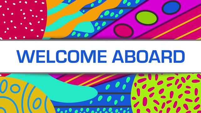 Welcome Aboard Aesthetic Colorful Abstract Maximalism Sliding Background 
