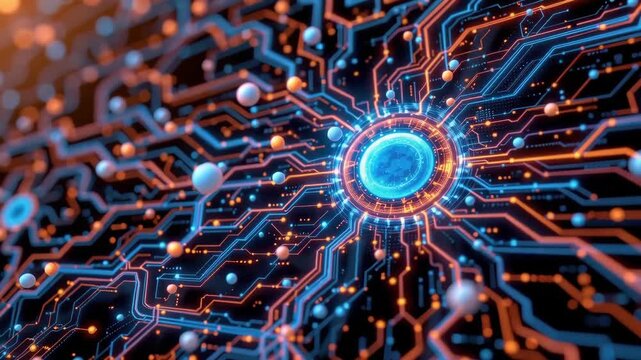Vibrant Abstract Visualization of Data Flow and Artificial Intelligence Concept