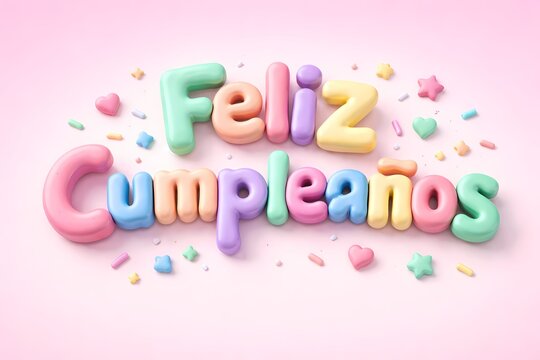 feliz cumpleanos 3d clay 