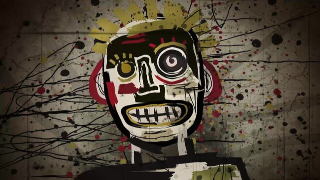 outsider art brut expressionist doodle portrait