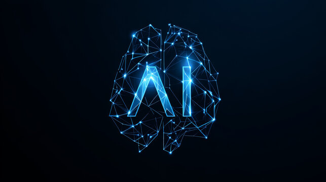 Artificial intelligence with letter ai Network Technology Connect Lines Analysis logo vector design concept. AI technology logotype symbol for advance technology, tech company, identity, ui, robotic.