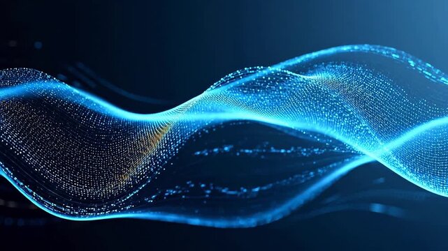 Blue digital wave pattern