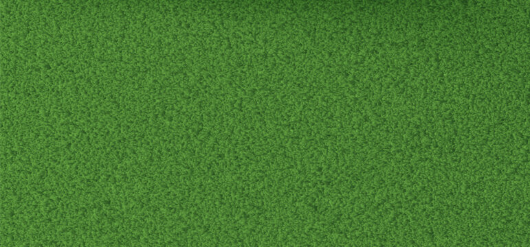 Realistic green grass field top view. Vector illustration of soccer pitch turf, seamless stadium lawn texture for sports ground, synthetic carpet pattern, summer garden landscape, picnic zone design