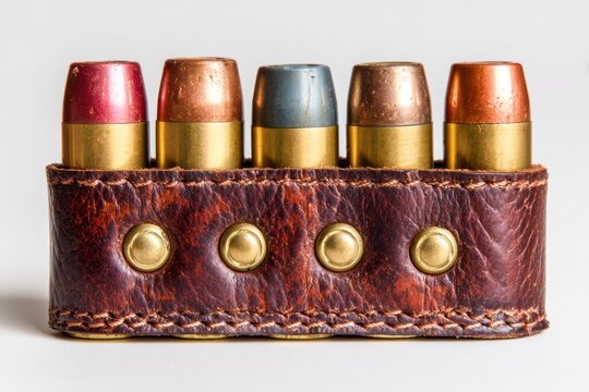 Leather Hunting Belt with Lined Up Shotgun Shells