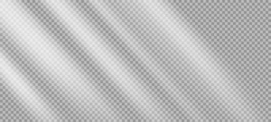 Fototapeta na wymiar Shadow overlay effect with soft sunlight streaming through window on wall background. Natural light and shadow pattern - elegant texture for product photography and studio design projects.