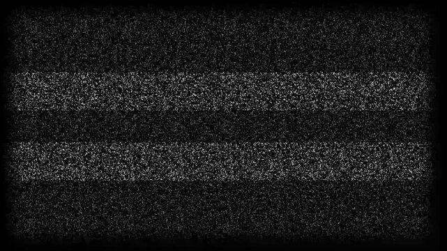 TV snow or noise , no signal old vintage TV . Tv screen noise glitch effect 4k animation. no signal old vintage TV. TV channel signal error with grain motion graphics