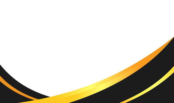 Abstract design with elegant black and gold curves on white background. Perfect for luxury branding, modern artwork, or decorative backgrounds.