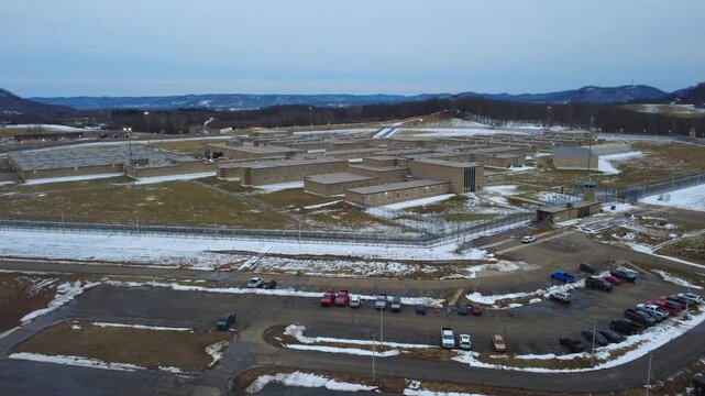 Drone footage of the Southern Ohio Correctional Facility, maximum security prison