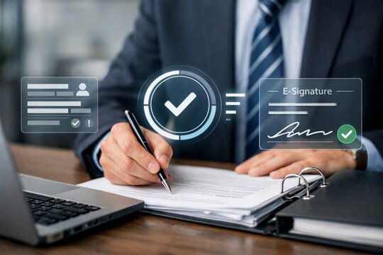 Document authorization using an electronic signature