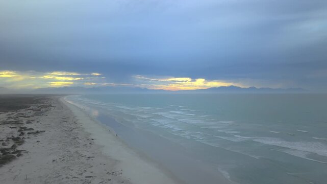 Cloudy day on the beach, Muizenberg, Cape Town