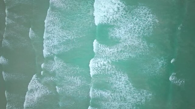Waves rolling on to the shore. Muizenberg, Cape Town