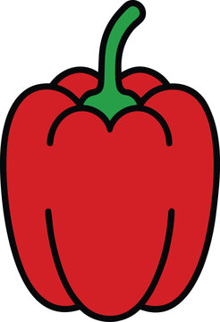 Adobe Illustrator Artwork of a capcicum