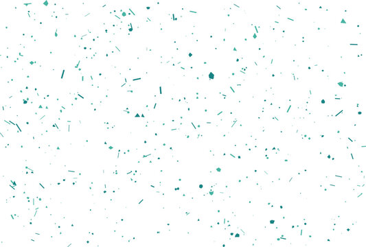 Abstract background with falling teal confetti particles