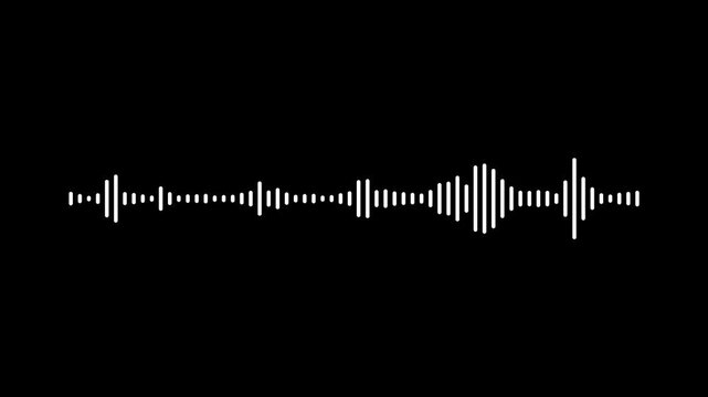 audio wave line animation with neon glow frequency spectrum for music visualization animation