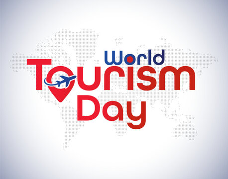 World Tourism Day. Creative design for social media banners and posters, the concept of travel.