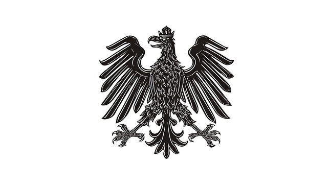 German eagle emblem bundesadler isolated on the white background 