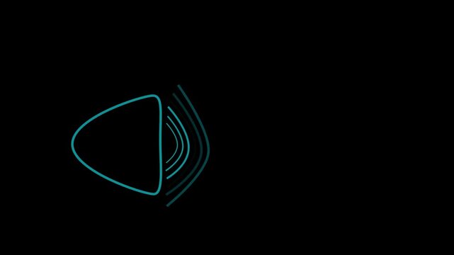 Hand drawn speaker icon animation with sound waves.  chroma key background for easy video editing. Perfect for audio and media projects
