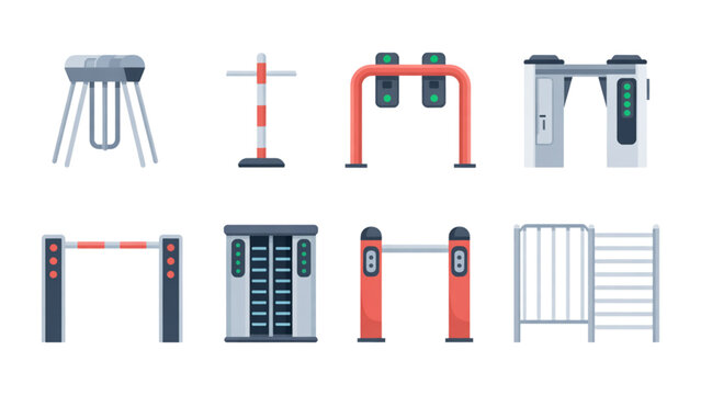 Assorted traffic and safety signs displayed in a linear arrangement