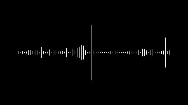 audio wave line animation with neon glow frequency spectrum for music visualization animation