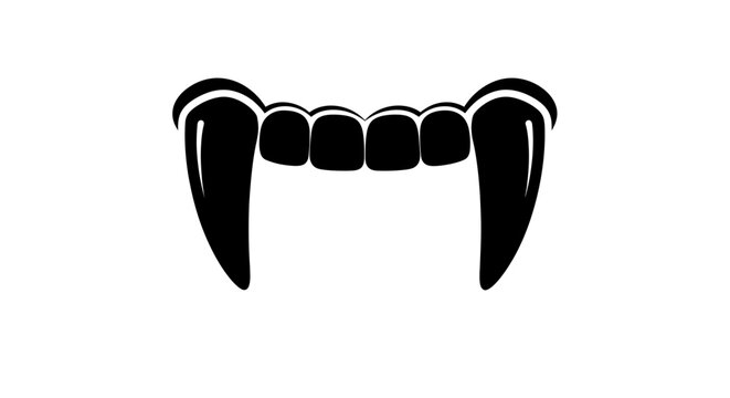 Vampire Fangs Icon - Spooky Halloween Symbol