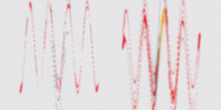 Abstract zigzag pattern in red and white