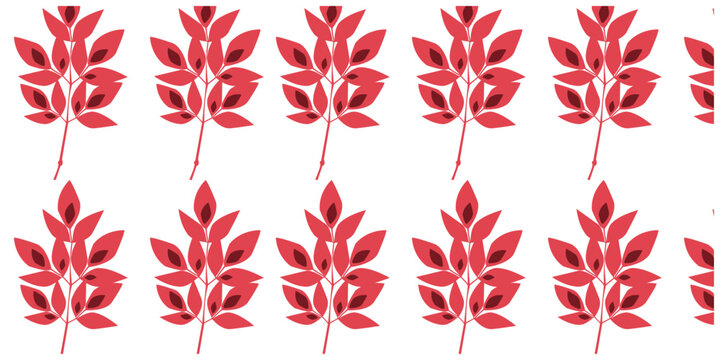 Red Flower Seamless Pattern Background