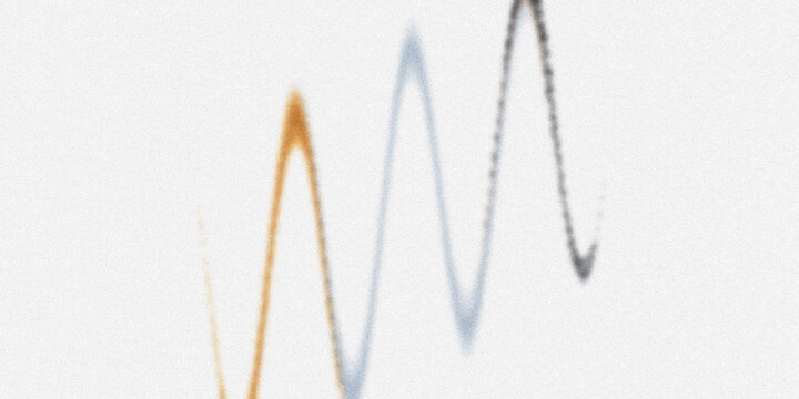 Minimalist zigzag wave pattern in soft muted tones