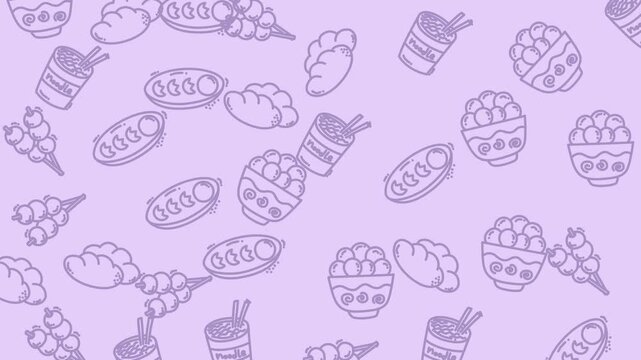 Bakery Pattern Video Showcases Assorted Pastries and Desserts.