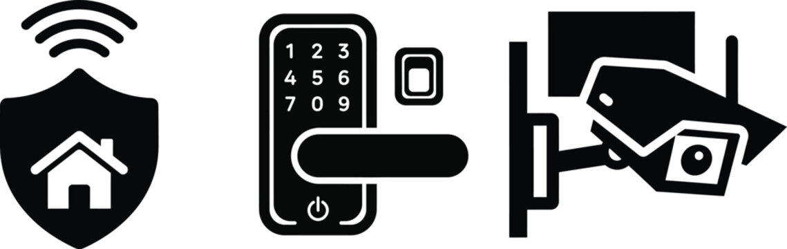 Electronic access control systems with keypad and smart video camera