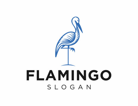 Logo about Flamingo on a white background. created using the CorelDraw application.