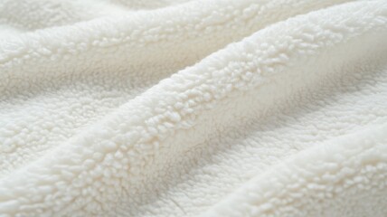 Fototapeta premium Close up white blanket texture detailed view of soft white fabric showcasing its gentle texture and clean appearance
