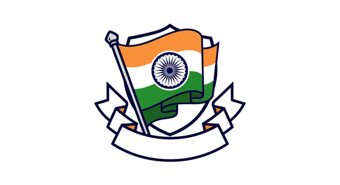 Indian flag emblem symbol logo.