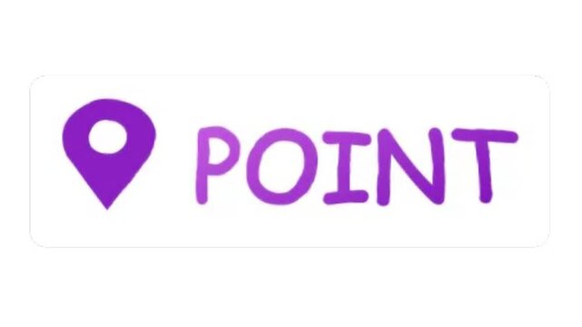 A purple point logo on a white background in a video showcasing modern design